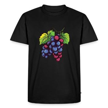 Raisins - T-shirt Premium bio Homme - noir - Devant - Nico (187cm)