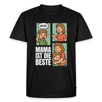 Maman est le meilleur design de bande dessinée - T-shirt Premium bio Homme - noir - Devant - Nico (187cm)