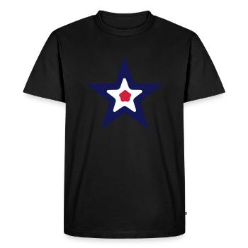 Mod Star - Men's Premium Organic T-Shirt - black - Front - Nico (187cm)