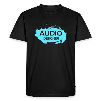 Conception audio - T-shirt Premium bio Homme - noir - Devant - Nico (187cm)