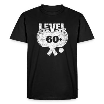 Tennis de table niveau 60 anniversaire joueur de tennis de table - T-shirt Premium bio Homme - noir - Devant - Nico (187cm)