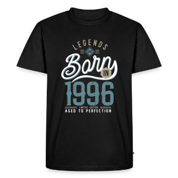 Anniversaire 1996 born in 1996 cadeau 26 ans - T-shirt Premium bio Homme - noir - Devant - Nico (187cm)