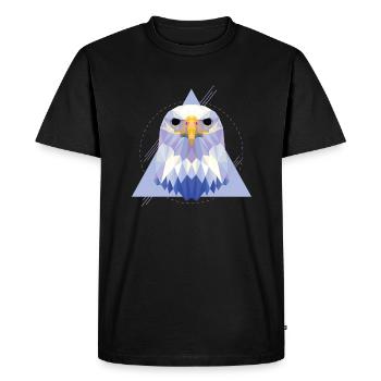 Aigle géométrique - T-shirt Premium bio Homme - noir - Devant - Nico (187cm)