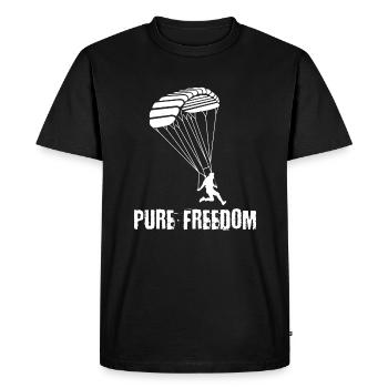 Skydiving freedom - Men's Premium Organic T-Shirt - black - Front - Nico (187cm)
