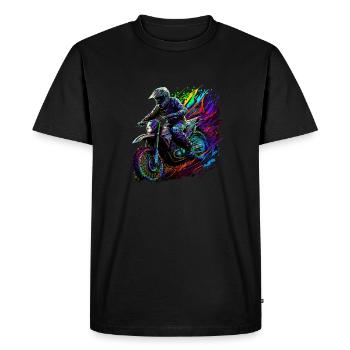 Motocross Love - Men's Premium Organic T-Shirt - black - Front - Nico (187cm)