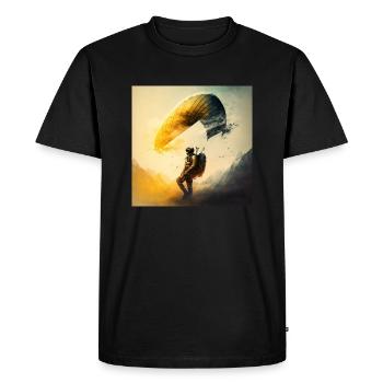 creative and cool paraglider, sport of the skies - Men's Premium Organic T-Shirt - black - Front - Nico (187cm)