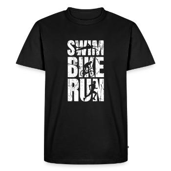 Triathlon triathlete gift birthday - Men's Premium Organic T-Shirt - black - Front - Nico (187cm)