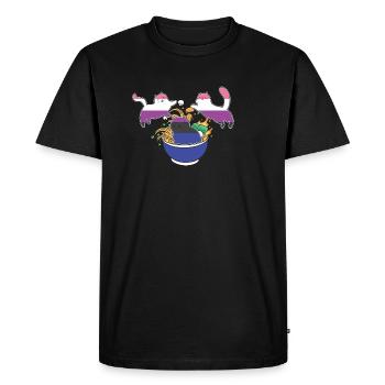 LBGT Flag Gay Pride Human Cats Lover - Men's Premium Organic T-Shirt - black - Front - Nico (187cm)