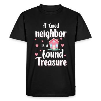 Neighbor House Building Alcohol - Men's Premium Organic T-Shirt - black - Front - Nico (187cm)