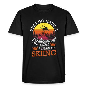 Sports d’hiver Montagne Piste de ski - T-shirt Premium bio Homme - noir - Devant - Nico (187cm)
