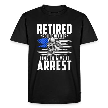 Inspecteur des sirènes de police - T-shirt Premium bio Homme - noir - Devant - Nico (187cm)
