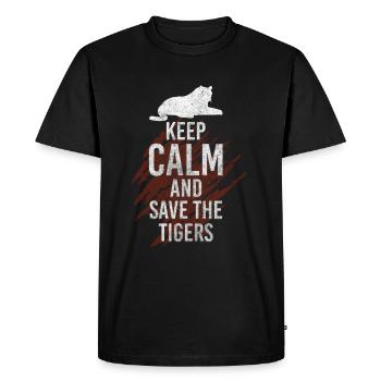 Militant pour le bien-être animal Protection de l’environnement végétalien - T-shirt Premium bio Homme - noir - Devant - Nico (187cm)