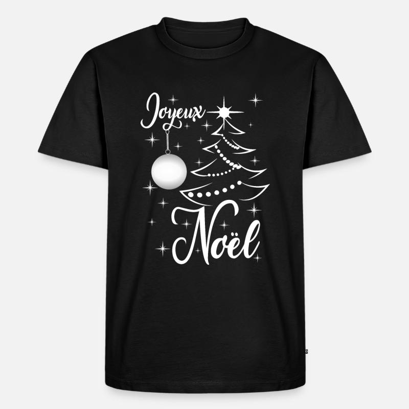 Frohe Weihnachten - Männer Premium Bio T-Shirt - Schwarz