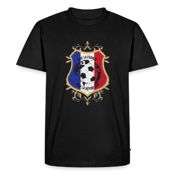 Drapeau français Couleurs nationales Paris Football - T-shirt Premium bio Homme - noir - Devant - Nico (187cm)