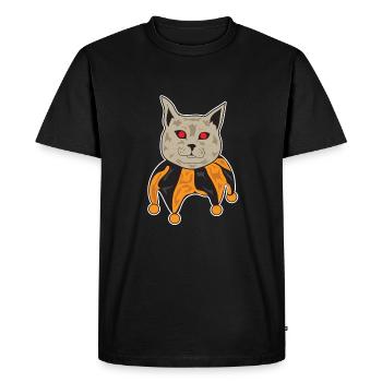 Chat d'Halloween - T-shirt Premium bio Homme - noir - Devant - Nico (187cm)