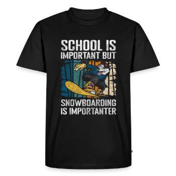 Snow Slope Sport Winter Holidays - Men's Premium Organic T-Shirt - black - Front - Nico (187cm)