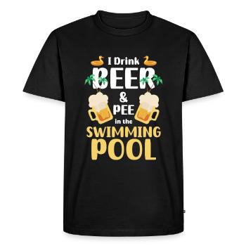 Swimming Pool Summer Recreation - Men's Premium Organic T-Shirt - black - Front - Nico (187cm)