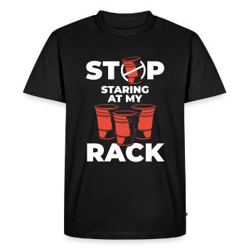 Beerpong Mug à boire - T-shirt Premium bio Homme - noir - Devant - Nico (187cm)