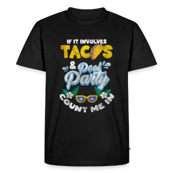 Fête à la piscine Fête Loisirs Garden-Party - T-shirt Premium bio Homme - noir - Devant - Nico (187cm)