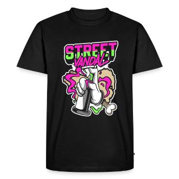 Pulvérisateur de graffitis Rapper Streetmind - T-shirt Premium bio Homme - noir - Devant - Nico (187cm)