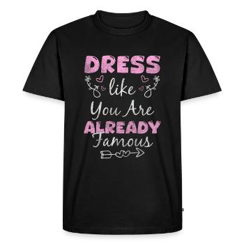 Reine du shopping de mode - T-shirt Premium bio Homme - noir - Devant - Nico (187cm)