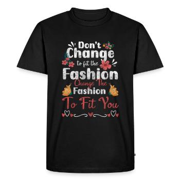 Mode Nouveaux bijoux - T-shirt Premium bio Homme - noir - Devant - Nico (187cm)