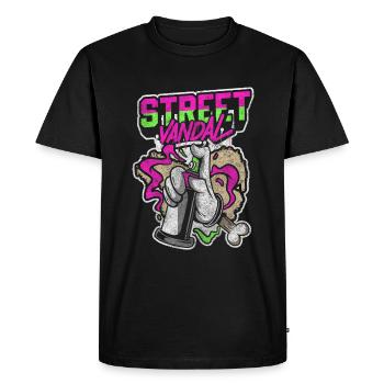 Graffiti Street Art Scene Striking - Men's Premium Organic T-Shirt - black - Front - Nico (187cm)