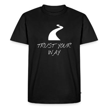 Trust your way - Men's Premium Organic T-Shirt - black - Front - Nico (187cm)