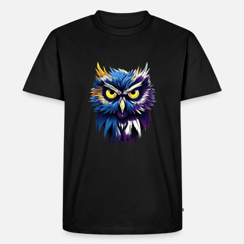 FreeStyle Eule - Männer Premium Bio T-Shirt - Schwarz