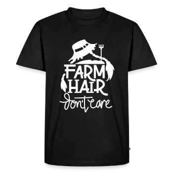 Farmer Farmer Country Life Farmer Gift Saying - Men's Premium Organic T-Shirt - black - Front - Nico (187cm)