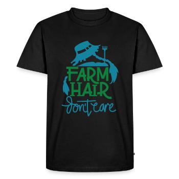 Farmer Farmer Country Life Farmer Gift Saying - Men's Premium Organic T-Shirt - black - Front - Nico (187cm)