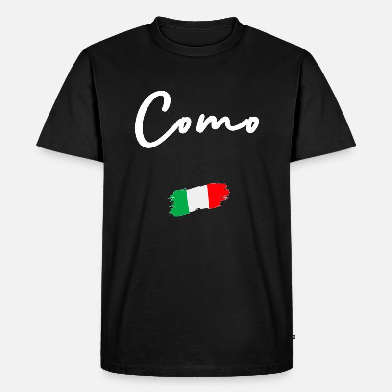 COMO - Männer Premium Bio T-Shirt - Schwarz