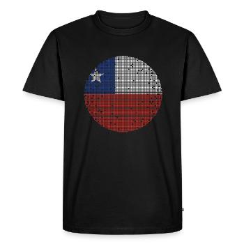 Chili Drapeau Amérique du Sud Drapeau Chili Vintage - T-shirt Premium bio Homme - noir - Devant - Nico (187cm)