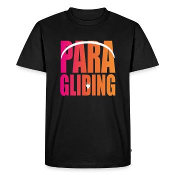 Parapente lettrage Parapente orange - T-shirt Premium bio Homme - noir - Devant - Nico (187cm)