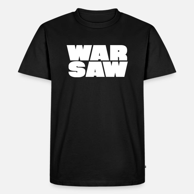 Warschauer mutiges Logo-Design - Männer Premium Bio T-Shirt - Schwarz