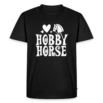 Cheval de loisir - Cheval de loisir - Équitation - Cadeau - T-shirt Premium bio Homme - noir - Devant - Nico (187cm)