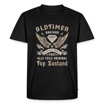 60. Geburtstag 60 Jahre Oldtimer 1965 - Männer Premium Bio T-Shirt - Schwarz - Vorne - Nico (187cm)