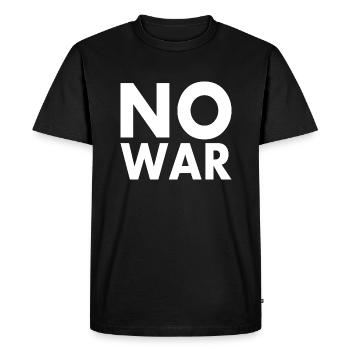 No war - Men's Premium Organic T-Shirt - black - Front - Nico (187cm)