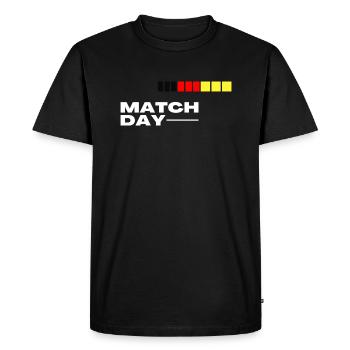 Match Day Football Germany Gift - Men's Premium Organic T-Shirt - black - Front - Nico (187cm)
