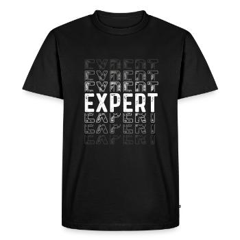 Best Expert The Man The Legend - Men's Premium Organic T-Shirt - black - Front - Nico (187cm)