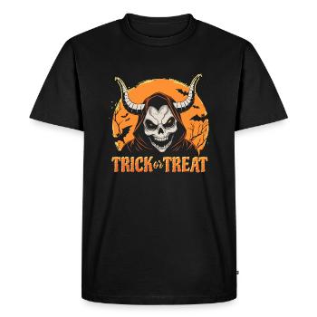Costume de crâne de cornes d’Halloween - trick or treat - T-shirt Premium bio Homme - noir - Devant - Nico (187cm)