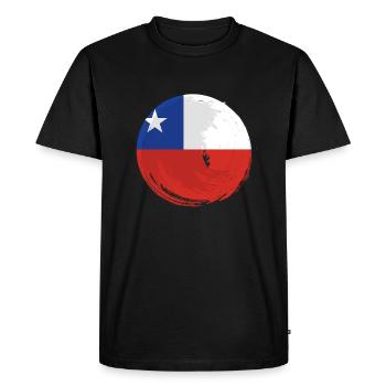 Chili Drapeau Amérique du Sud Drapeau Chili Vintage - T-shirt Premium bio Homme - noir - Devant - Nico (187cm)