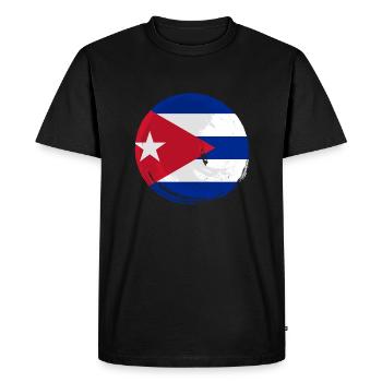 Cuba Flag Caribbean Holiday Cuba Travel Havana - Men's Premium Organic T-Shirt - black - Front - Nico (187cm)