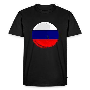 Russia Flag Vintage Russian Flag Used Look - Men's Premium Organic T-Shirt - black - Front - Nico (187cm)