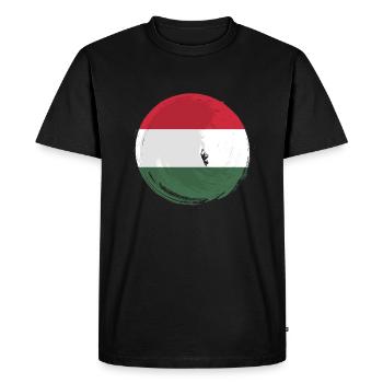 Hungary Flag Hungarian Flag Balaton Hungary - Men's Premium Organic T-Shirt - black - Front - Nico (187cm)