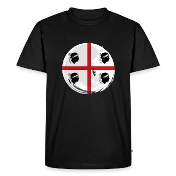 Sardinia flag Sardinian flag Sardegna flag - Men's Premium Organic T-Shirt - black - Front - Nico (187cm)