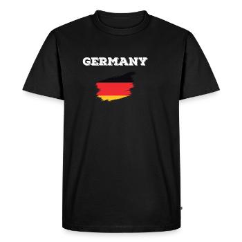 Germany Flag German Flag German - Men's Premium Organic T-Shirt - black - Front - Nico (187cm)