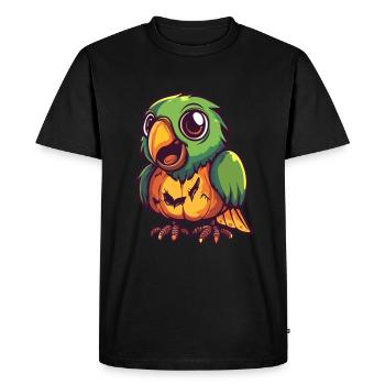Papagai Halloween Zombie - T-shirt Premium bio Homme - noir - Devant - Nico (187cm)