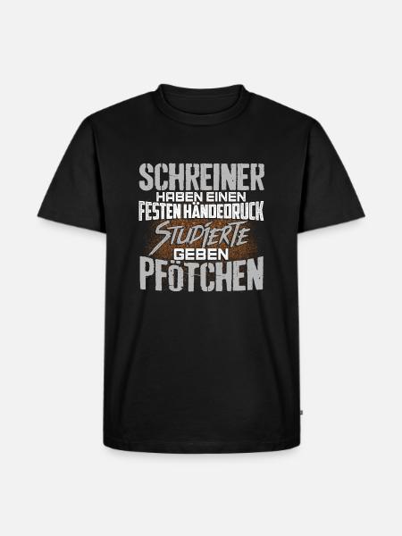 SCHREINER - fest - Männer Premium Bio T-Shirt - Schwarz