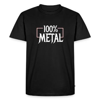 100 Heavy Metal - Men's Premium Organic T-Shirt - black - Front - Nico (187cm)